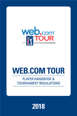Web.Com Tour Player Handbook & Tournament Regulations