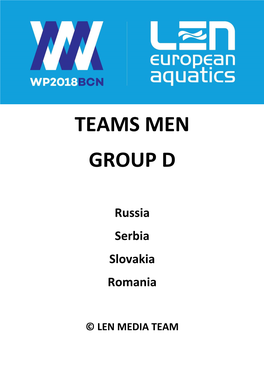 Teams Men Group D