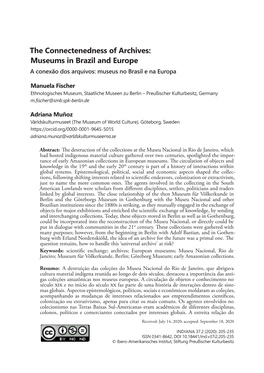 The Connectenedness of Archives: Museums in Brazil and Europe a Conexão Dos Arquivos: Museus No Brasil E Na Europa