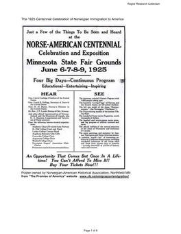 Norse Centennial in America from Bemidji MN’S Newspaper, “The Pioneer” Sunday, August 1 2004 Page B5