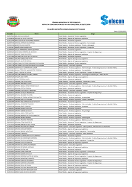 Clique Aqui E Acesse As Inscrições Homologadas (Efetivadas)