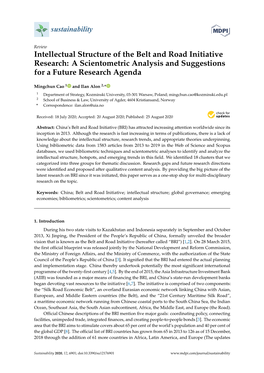 Intellectual Structure of the Belt and Road Initiative Research: a Scientometric Analysis and Suggestions for a Future Research Agenda