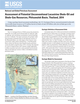 Assessment of Potential Unconventional Lacustrine Shale-Oil and Shale-Gas Resources, Phitsanulok Basin, Thailand, 2014