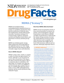 MDMA (“Ecstasy”)