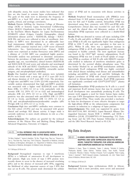 Big Data Analyses AUTOANTIBODIES and ACTIVE RENAL DISEASE in SLE