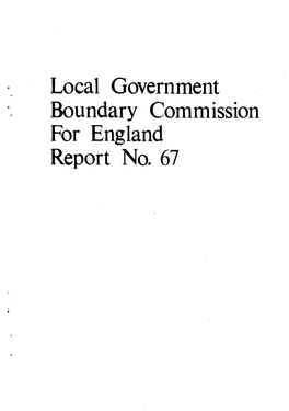 Local Government Boundary Commission for England Report No