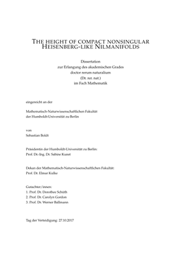 The Height of Compact Nonsingular Heisenberg-Like Nilmanifolds