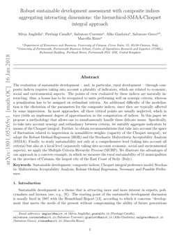 Robust Sustainable Development Assessment with Composite Indices Aggregating Interacting Dimensions: the Hierarchical-SMAA-Choquet Integral Approach