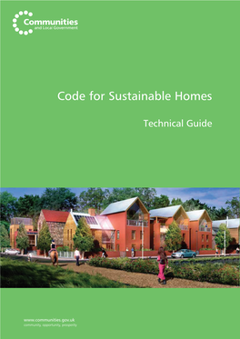 Code for Sustainable Homes: Technical Guide