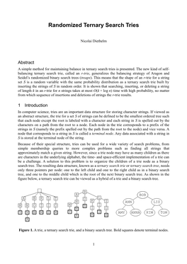 Randomized Ternary Search Tries