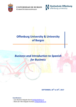 Offenburg University & University of Burgos Business and Introduction