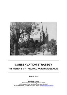 Conservation Strategy St Peter's Cathedral North Adelaide