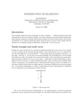 Introduction to Elasticity