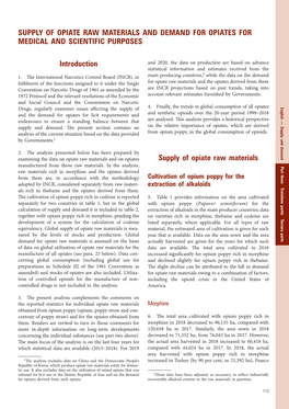 Supply of Opiate Raw Materials and Demand