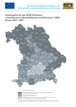 EFRE Foerdergebietskarte 2021-2027