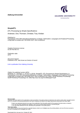 Simpleetl: ETL Processing by Simple Specifications