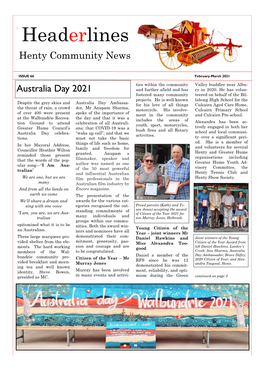 Headerlines Henty Community News