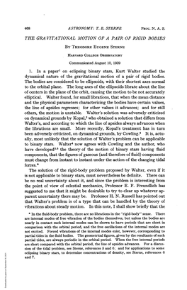 Forces.* the Solution of the Rigid-Body Problem Proposed by Walter, Even If It Is Not Applicable to Binary Stars, Must Nevertheless Be Definite