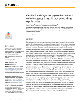 Empirical and Bayesian Approaches to Fossil-Only Divergence Times