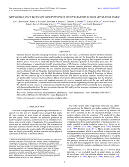 New Hubble Space Telescope Observations of Heavy Elements in Four Metal-Poor Stars∗