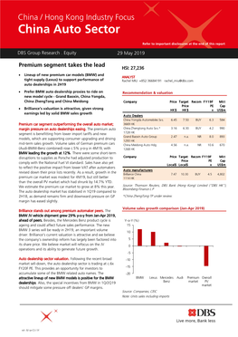 China Auto Sector