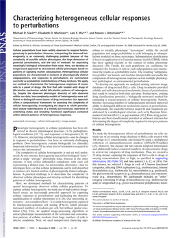 Characterizing Heterogeneous Cellular Responses to Perturbations