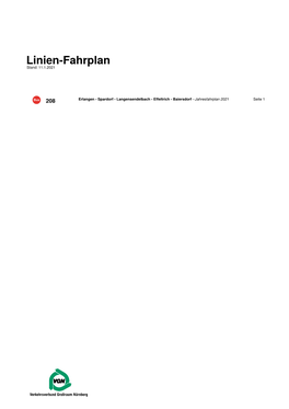 Linien-Fahrplan Stand: 11.1.2021