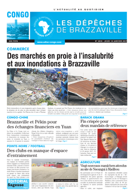 Des Marchés En Proie À L'insalubrité Et Aux Inondations À Brazzaville