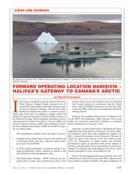 Forward Operating Location Nanisivik – Halifax's Gateway