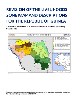 Livelihood Zone Descriptions: Guinea