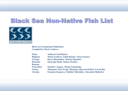 Non Native Black Sea Species List