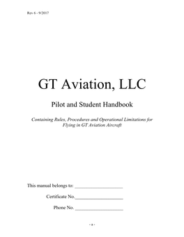 Pilot and Student Handbook