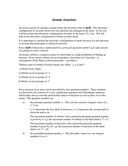 Atomic Structure