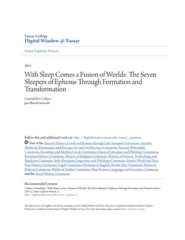 The Seven Sleepers of Ephesus Through Formation and Transformation