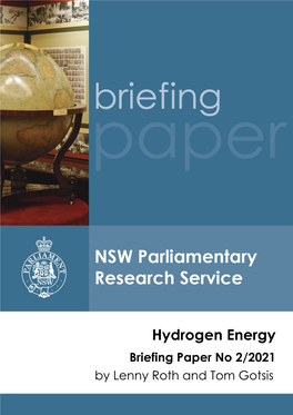 Hydrogen Energy Briefing Paper No 2/2021 by Lenny Roth and Tom Gotsis