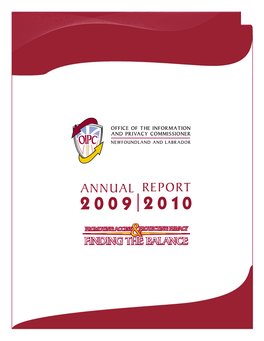 Annual Report 2009-2010 PDF Document Opens in New Window