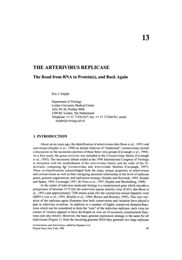 The Arterivirus Replicase