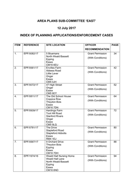 Committee Level Officer Report