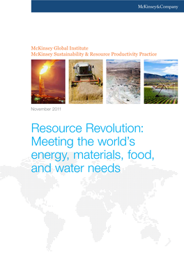 Resource Revolution: Meeting the World's Energy, Materials, Food, And