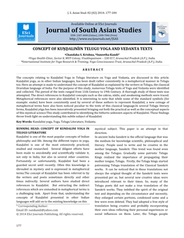 Journal of South Asian Studies ISSN: 2307-4000 (Online), 2308-7846 (Print)
