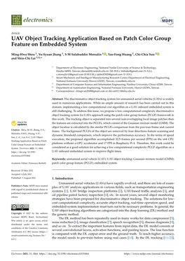 UAV Object Tracking Application Based on Patch Color Group Feature on Embedded System