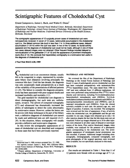 Scintigraphicfeaturesof Choledochal Cyst