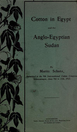 Cotton in Egypt Anglo-Egyptian Sudan