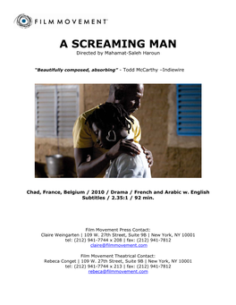 A SCREAMING MAN Directed by Mahamat-Saleh Haroun