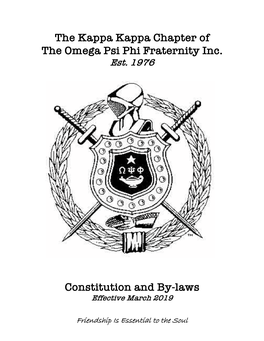 The Kappa Kappa Chapter of the Omega Psi Phi Fraternity Inc