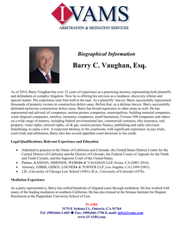 Barry C. Vaughan, Esq