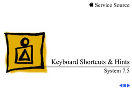 Keyboard Shortcuts & Hints