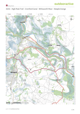 D231 - High Peak Trail - Cromford Canal - Wirksworth Moor - Steeple Grange