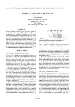 Morphing of Granular Sounds