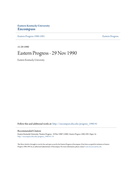 Eastern Progress 1990-1991 Eastern Progress